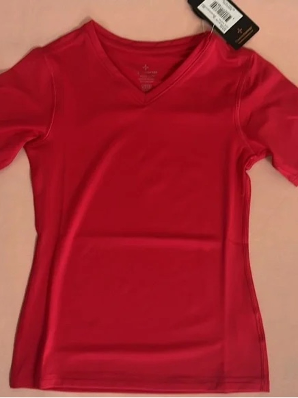 Women’s Red V-Neck Active Tee